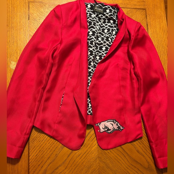 gameday couture Jackets & Blazers - Game day couture Red Blazer with Arkansas Razorback size small